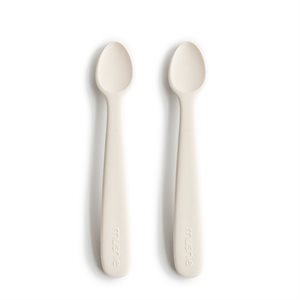 Mushie Silicone Feeding Spoons 2-pack - Ivory